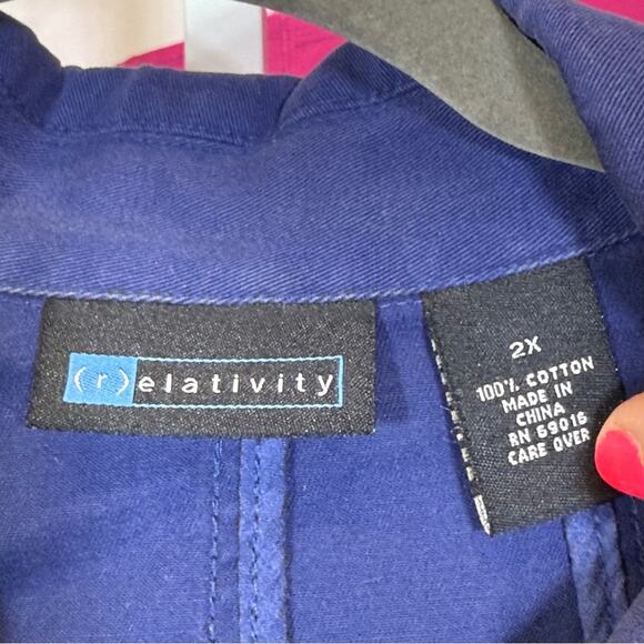 Relativity, Blue Blazer Jacket. Size 2X. In good used condition! - Picture 3 of 5